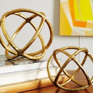 West Elm Gold Sculpture Sphere
